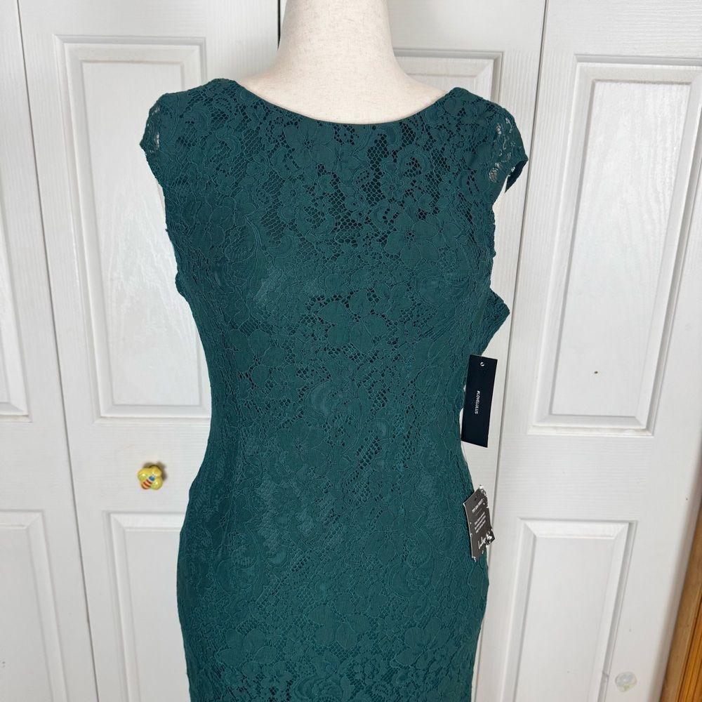 Lulu's Green Lace Maxi Dress - Picture 3 of 14